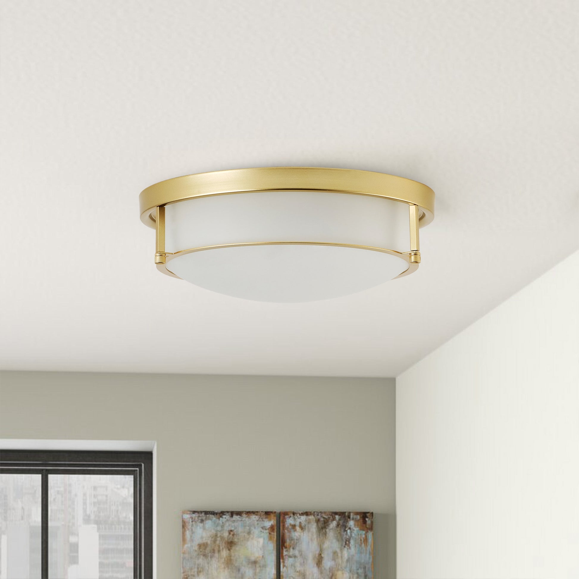 2-Lights Classic Modern Dimmable Flush Mount Lighting