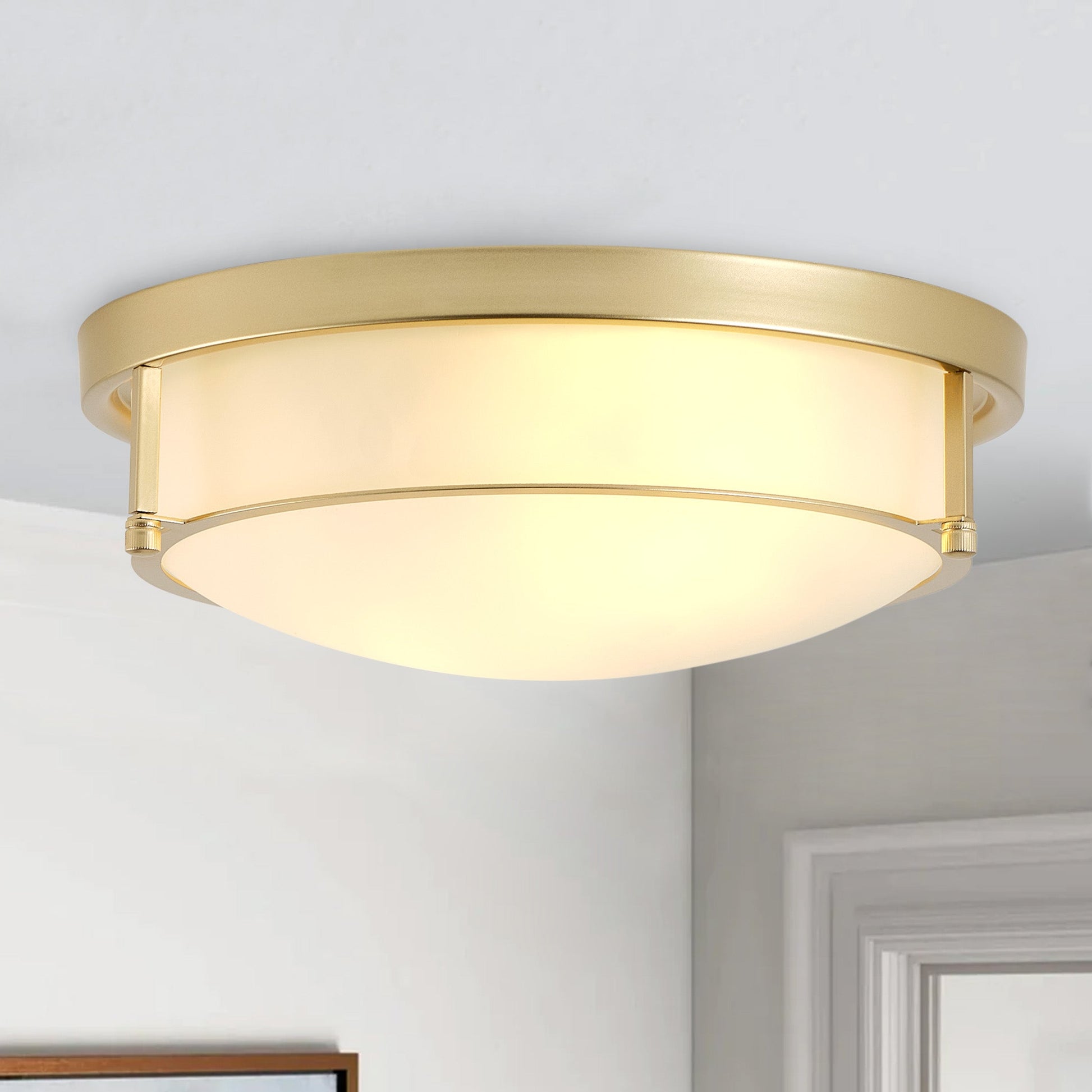 2-Lights Classic Modern Dimmable Flush Mount Lighting