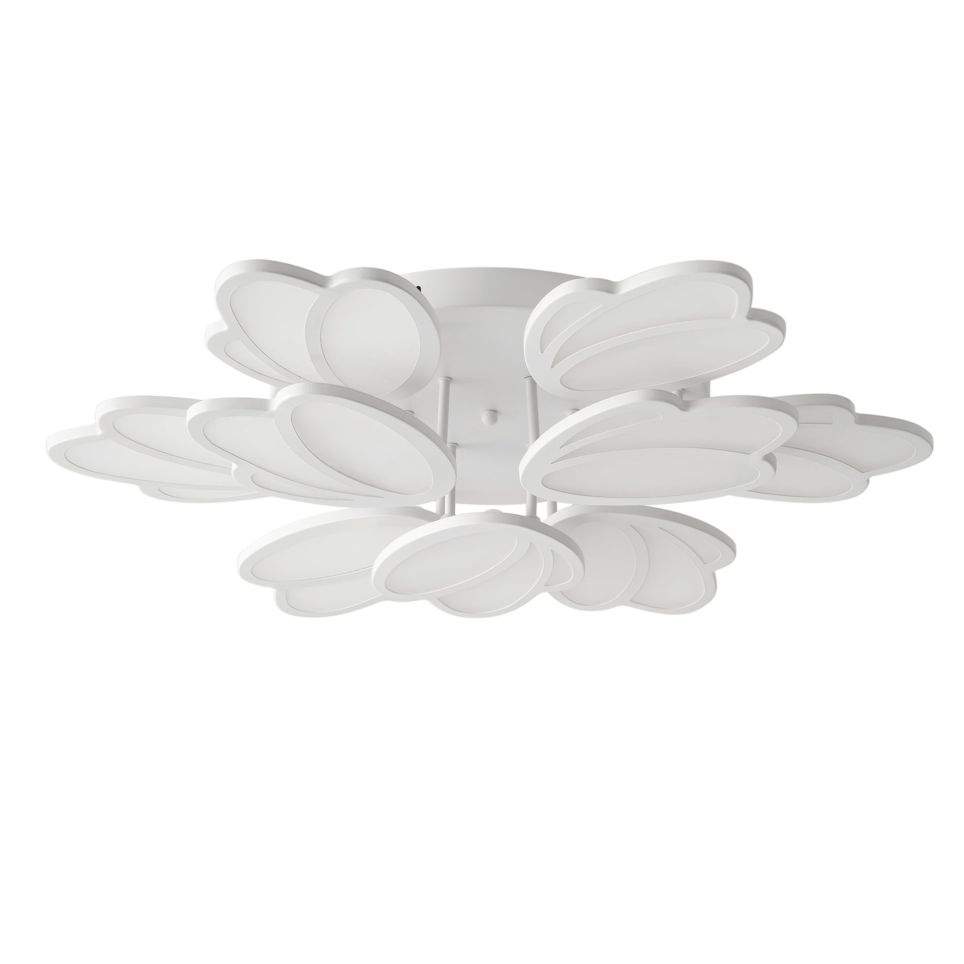 7-Lights Creative Petal Shape LED Semi-Flush Mount Lighting