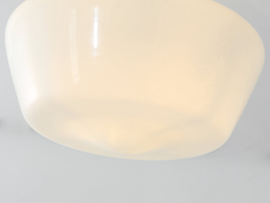 1-Light Industrial Dome Semi-Flush Mount Lighting