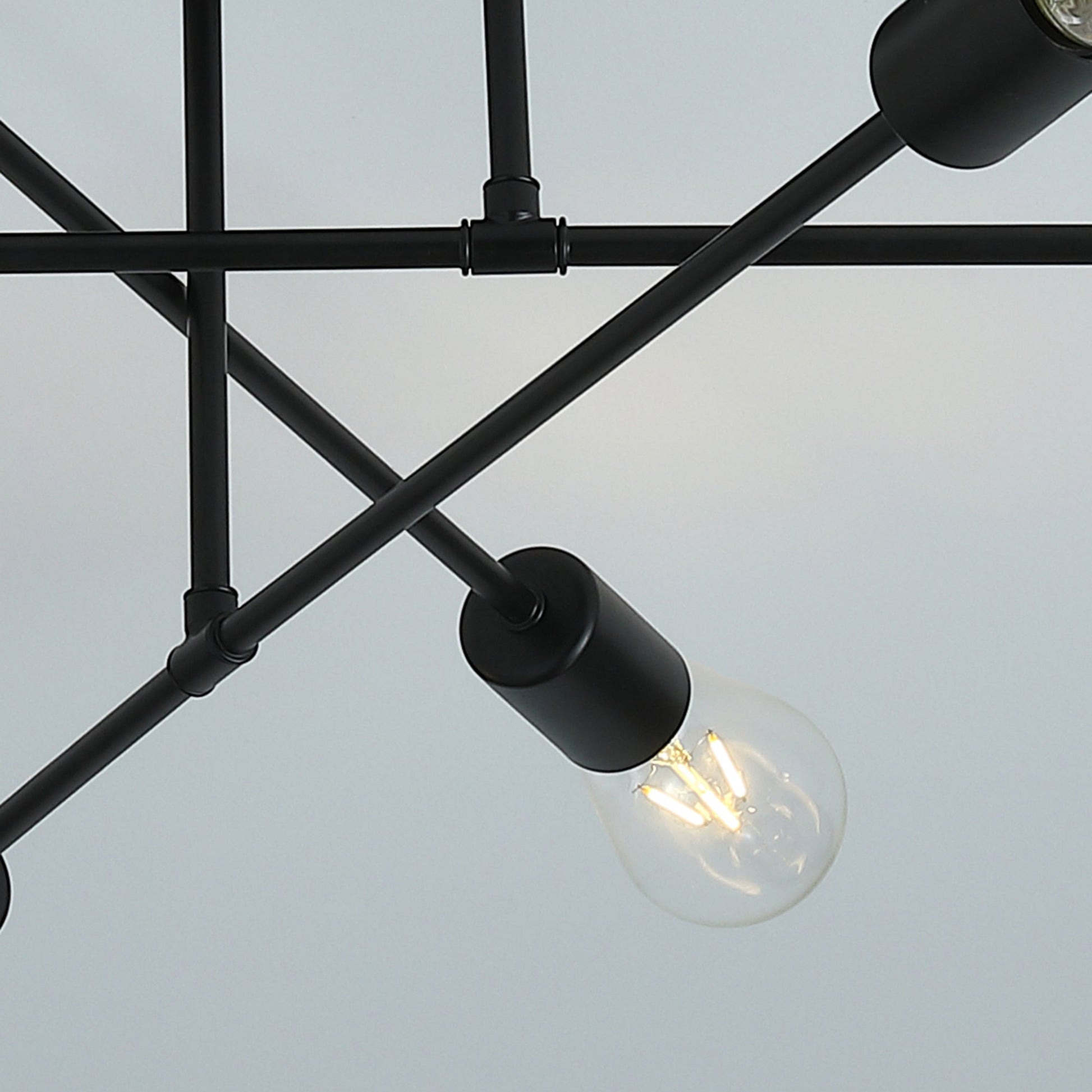 6-Lights Geometric Shape Semi-Flush Mount Lighting
