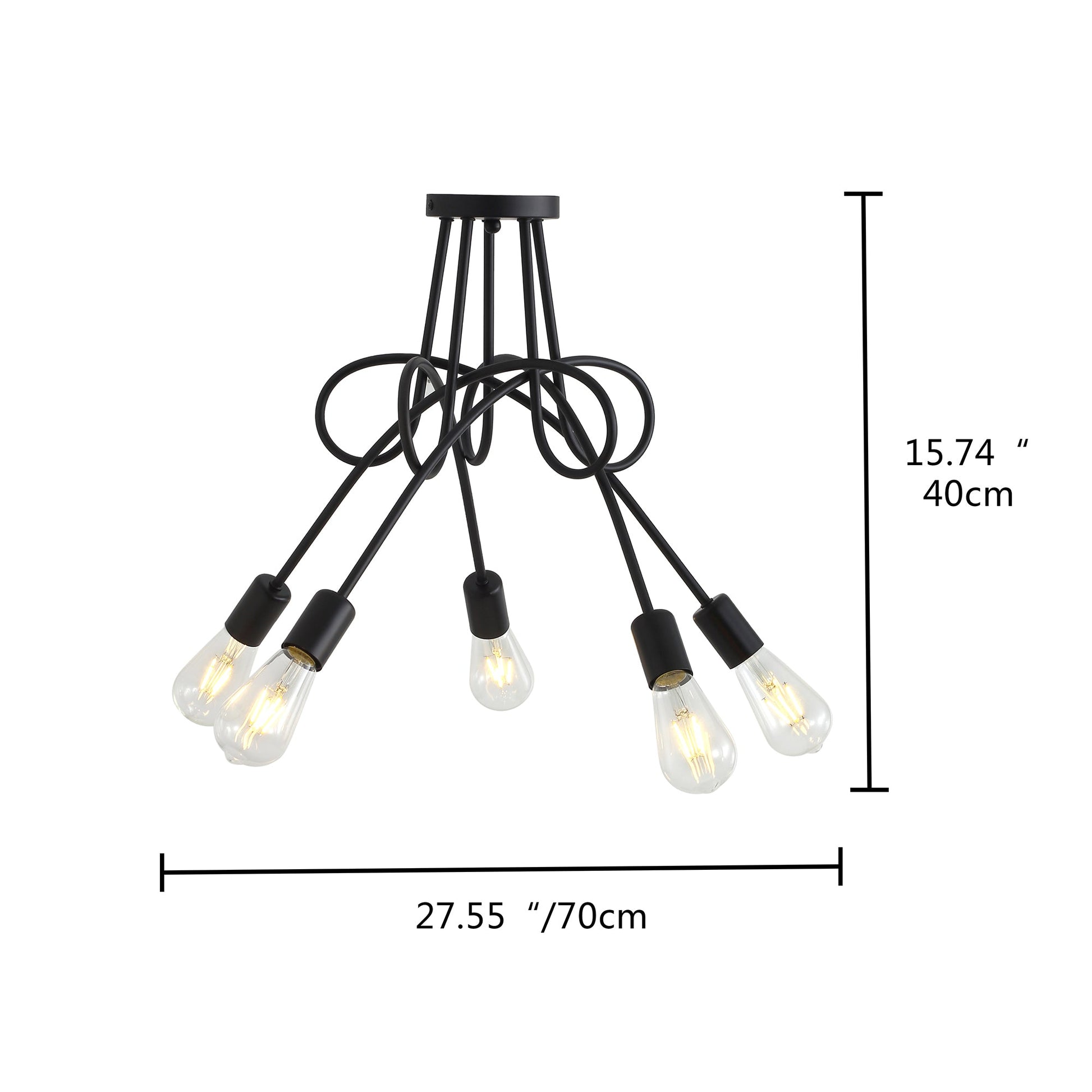 6-Lights Creative Semi-flush Mount Lighting