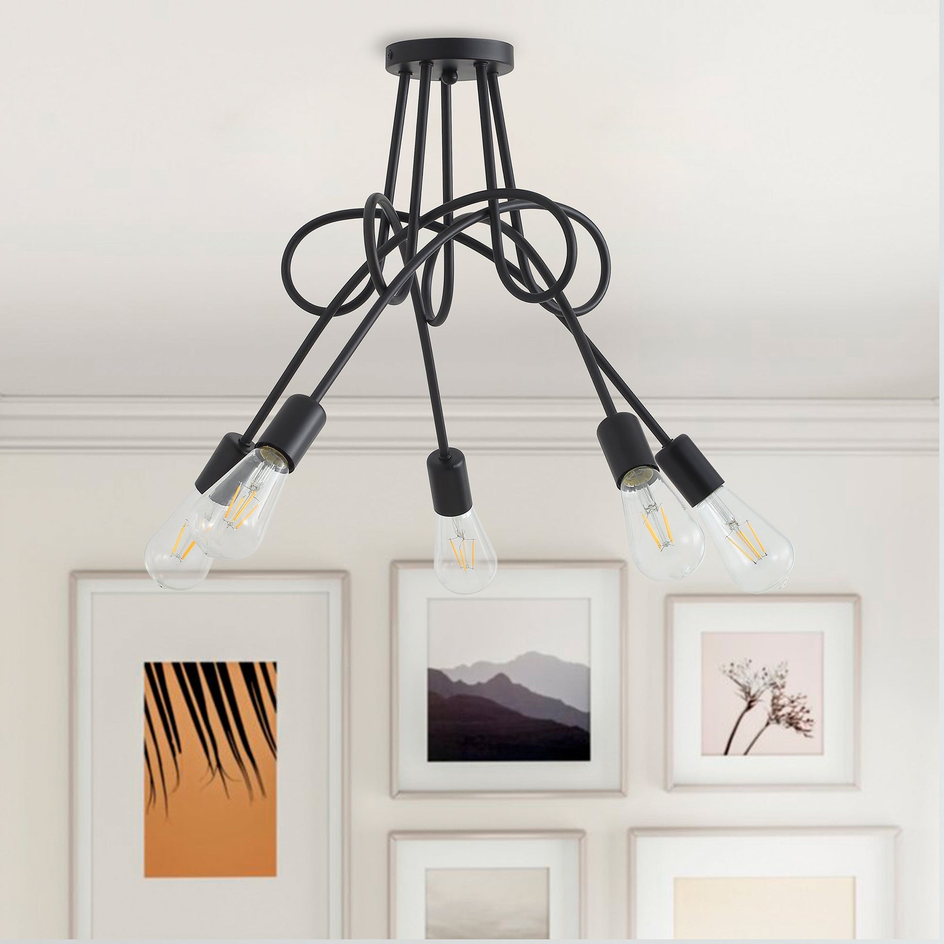 6-Lights Creative Semi-flush Mount Lighting