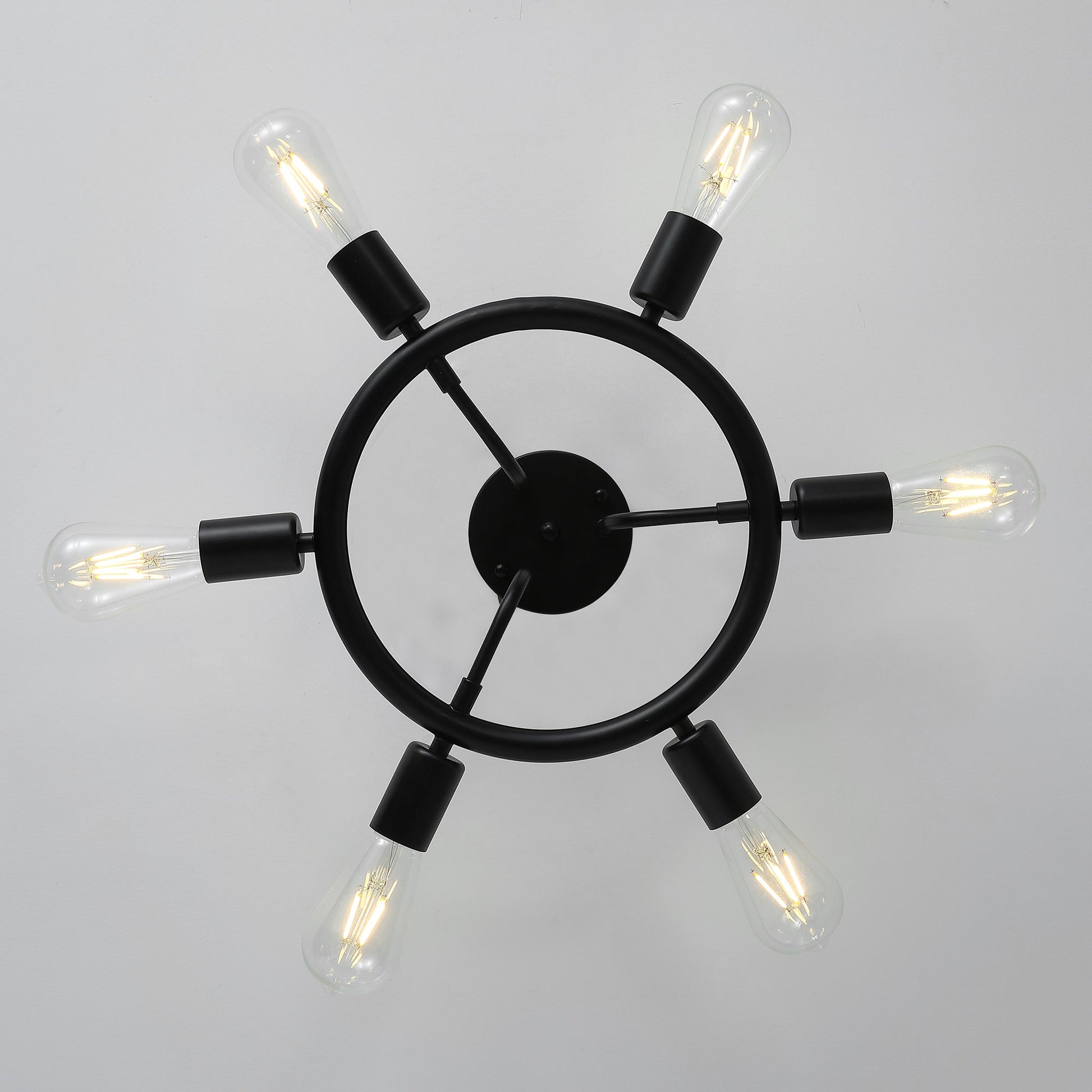 6-Lights Round Shape Semi-Flush Mount Lighting